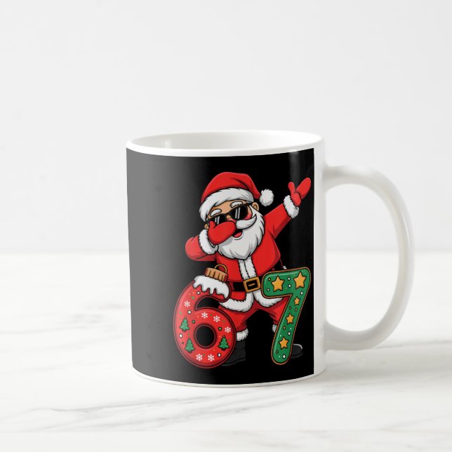 Taza De Café Funny Six Seven 6 7 Meme Santa Dab Christmas Dabbi (Derecha)