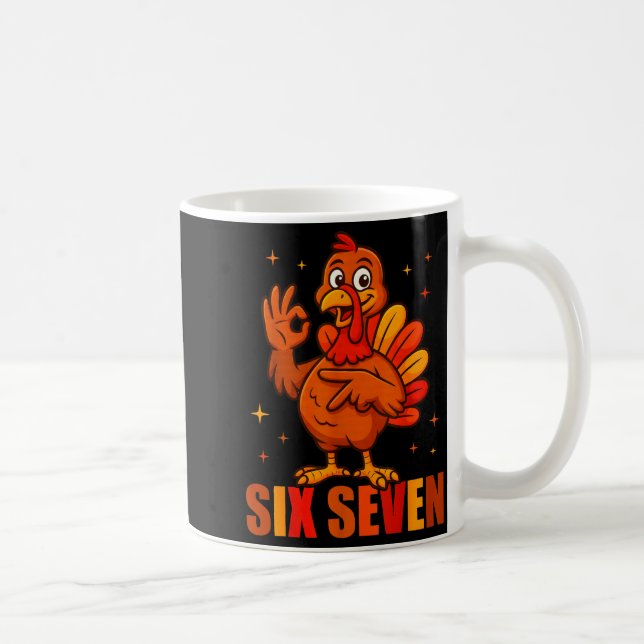 Taza De Café Funny Six Seven 6 7 Meme Thanksgiving Turkey 67 Ha (Derecha)