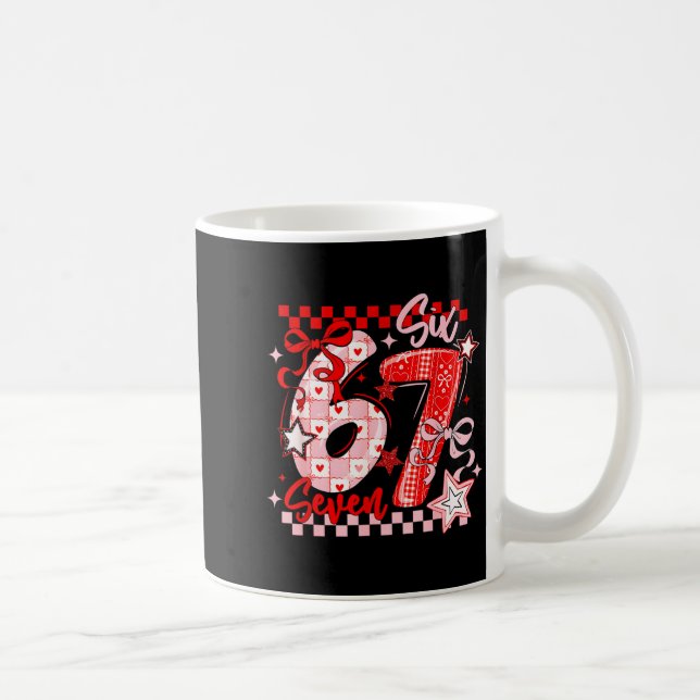Taza De Café Funny Six Seven 6 7 Meme Valentine Girl  (Derecha)