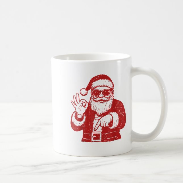 Taza De Café Funny Six Seven Meme 67 Christmas Brainrot Santa C (Derecha)
