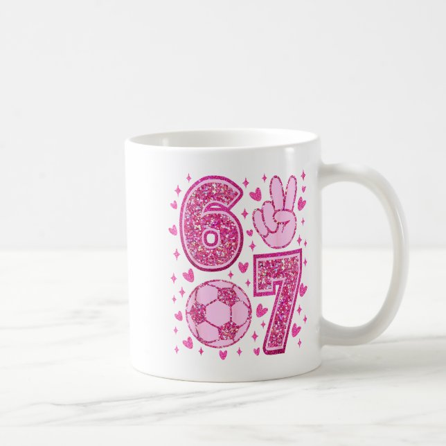 Taza De Café Funny Six Seven Soccer Valentines Day Men Women Ki (Derecha)
