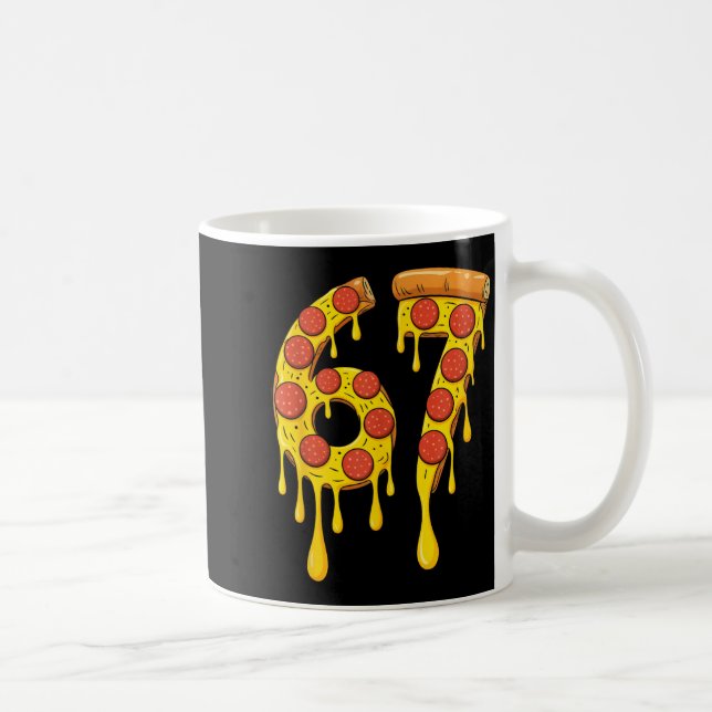 Taza De Café Funny Six Seven Zza 67 Number  (Derecha)