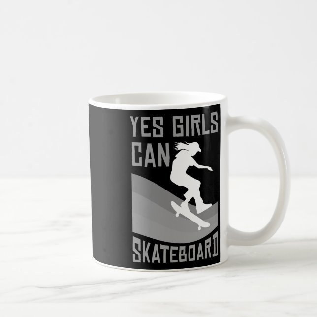Taza De Café Funny Skateboard Gift For Girls Kids Skateboarding (Derecha)