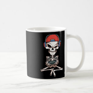 Taza De Café Funny Skeleton Skull Video Gamer Halloween Set
