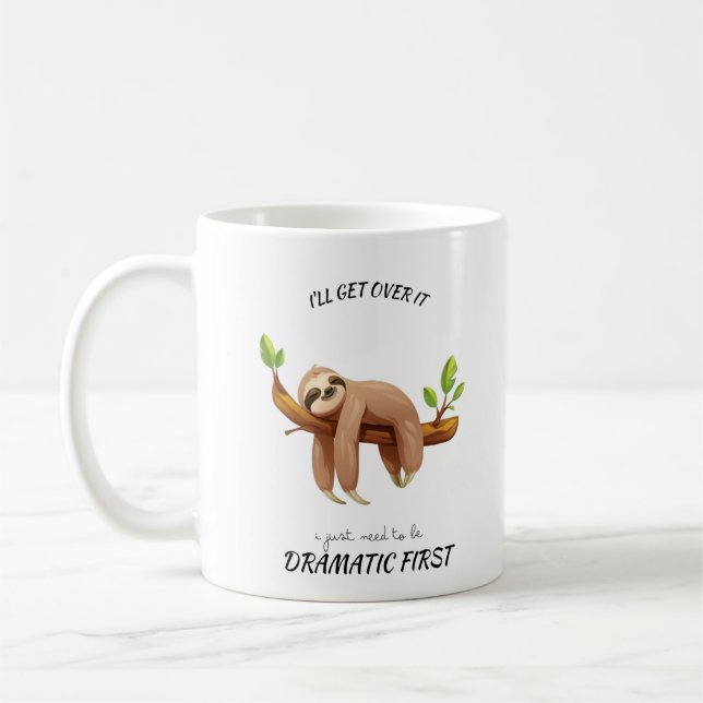 Taza De Café Funny Sloth Coffee Mug – "Slow Coffee, Happy Vibes (Izquierda)