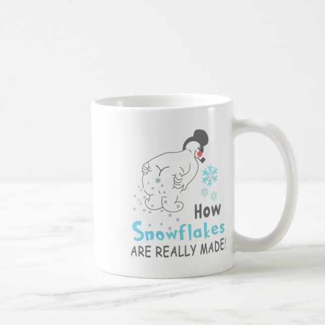 Taza De Café Funny Snow How Snowflakes Are Really Made  (Derecha)