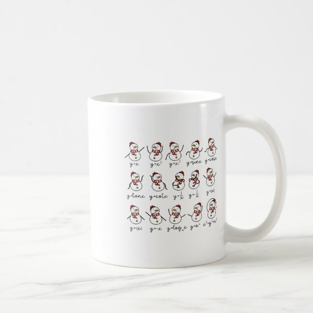 Taza De Café Funny Snowman Math Teachers Navidades (Derecha)