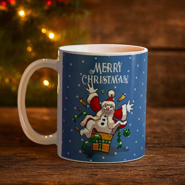 Taza De Café Funny Snowman Merry Christmas Surprise Cartoon (Subido por el creador)