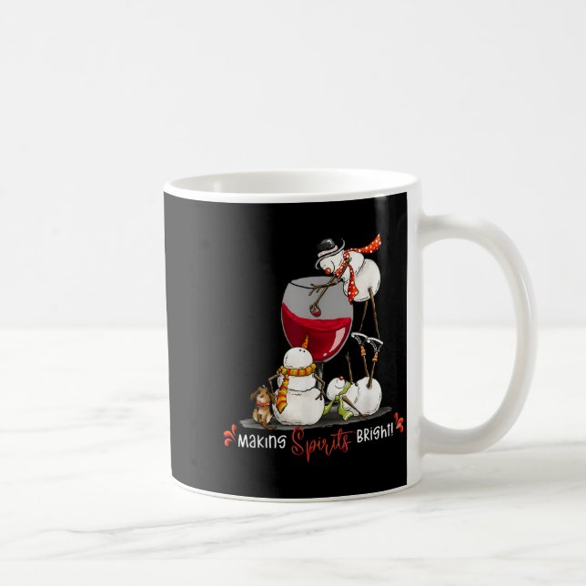 Taza De Café Funny Snowman Wine Christmas Holiday  (Derecha)