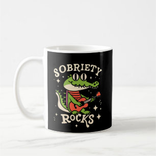 Taza De Café Funny Sobriety Rocks, Sober Date & Custom Name