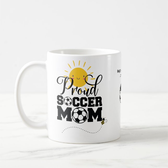Taza De Café Funny SOCCER MOM Día de la Madre Cumpleaños Person (Izquierda)