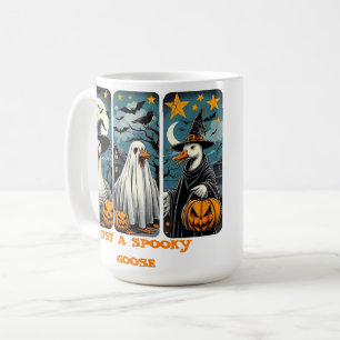Taza De Café Funny Spooky Goose Halloween Witch Pumpkin Art