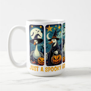 Taza De Café Funny Spooky Goose Halloween Witch Pumpkin Art