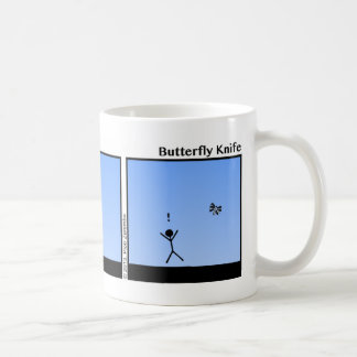 Taza De Café Funny Stickman Butterfly Knife Mug