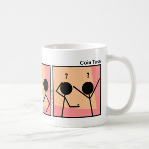Taza De Café Funny Stickman Coin Toss Mug