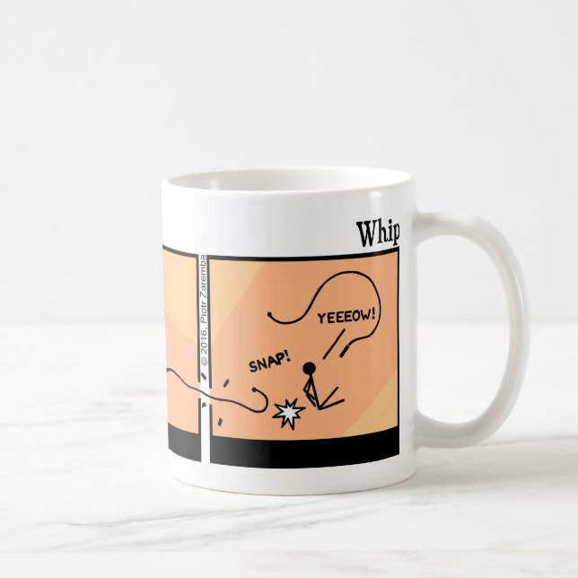 Taza De Café Funny Stickman Whip Mug (Derecha)