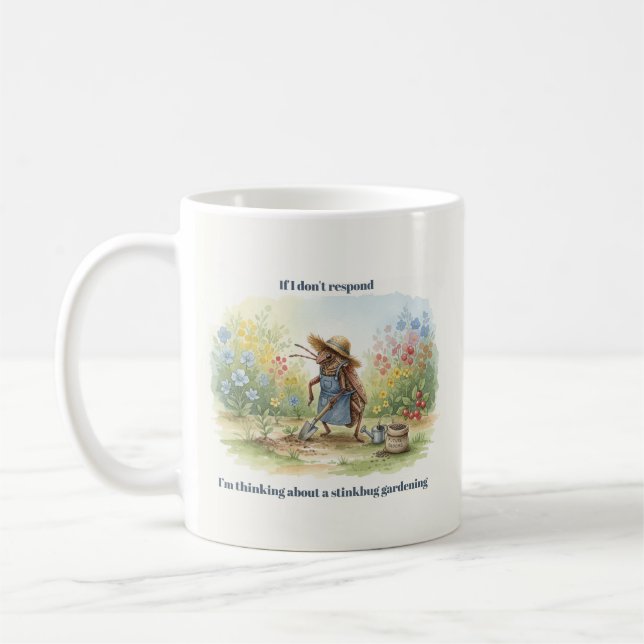 Taza De Café Funny Stinkbug Gardening Quirky Gift for Nature (Izquierda)