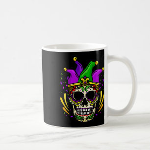 Taza De Café Funny Sugar Skull Mardi Gras Fiesta Aparatos Hombr