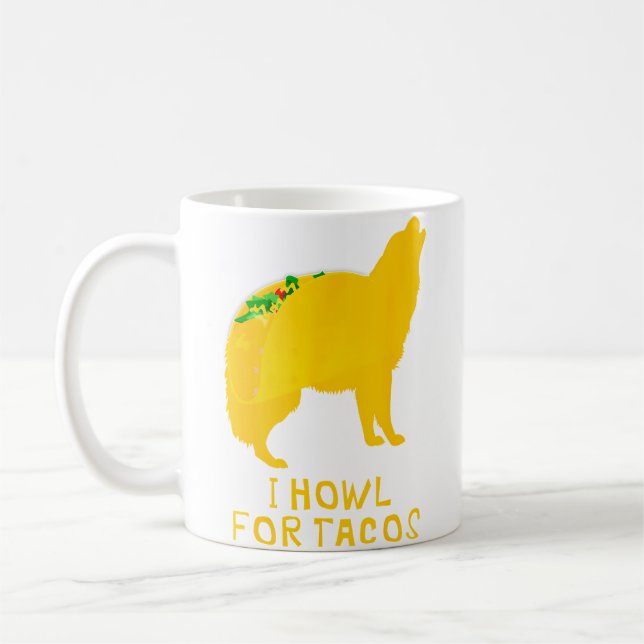 Taza De Café Funny Taco Taco Tuesday Wolf (Izquierda)