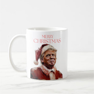 Taza De Café Funny tarjeta de Navidades de Trump Santa Claus