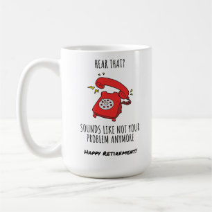 Taza De Café Funny tarjeta de retiro de teléfono rojo Ilustraci