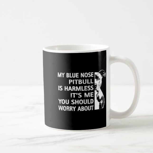 Taza De Café Funny Tbull Quote Blue Nose Tbull Design Cool Dog  (Derecha)