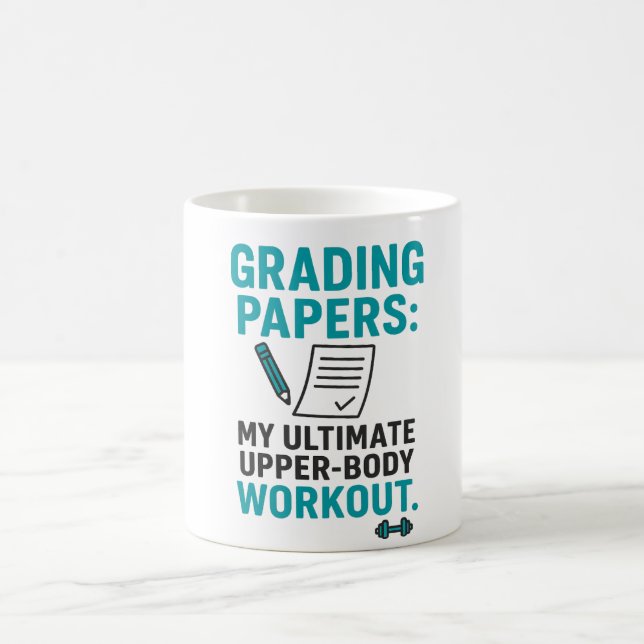 Taza De Café Funny Teacher Coffee Mug – "Grading Papers (Centro)