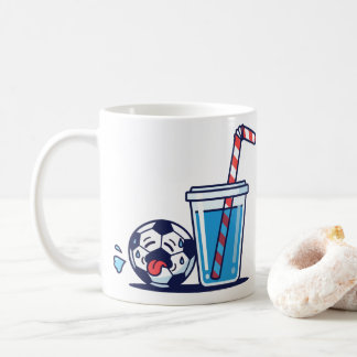 Taza De Café Funny Thirsty Soccer Ball Needing Cold Water Drink