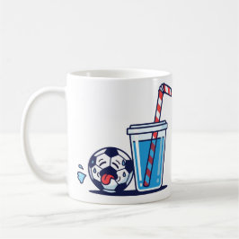 Taza De Café Funny Thirsty Soccer Ball Needing Cold Water Drink