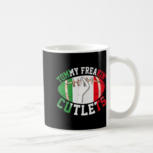 Taza De Café Funny Tommy Freakin' Cutlets New Jersey Italy Flag (Derecha)