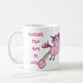 Taza De Café Funny Trabajando Desde Casa Mug Unicorn Madness
