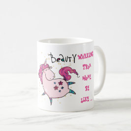 Taza De Café Funny Trabajando Desde Casa Mug Unicorn Madness