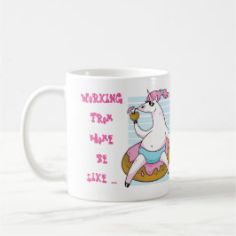 Taza De Café Funny Trabajando Desde Casa Mug Unicorn Madness