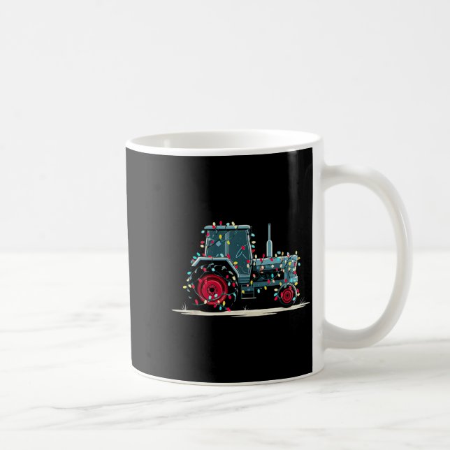 Taza De Café Funny Tractor Christmas Graphics Lights Lover Farm (Derecha)