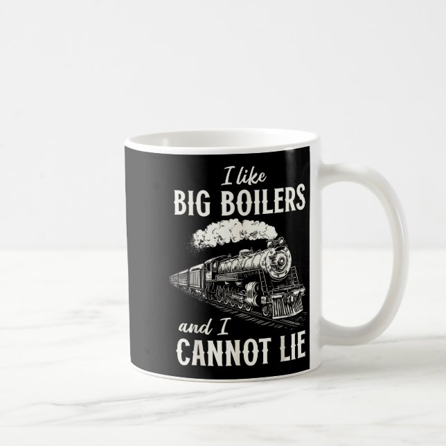 Taza De Café Funny Train Big Boilers Steam Locomotive Freight  (Derecha)