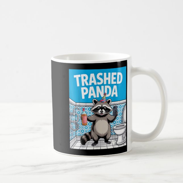 Taza De Café Funny Trashed Panda Raccoon Gets Drunk 1ff512797a7 (Derecha)