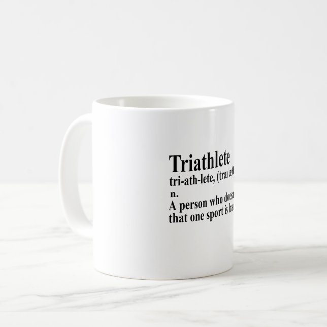 Taza De Café Funny triatlón definición - Coffee Mug (Anverso izquierdo)