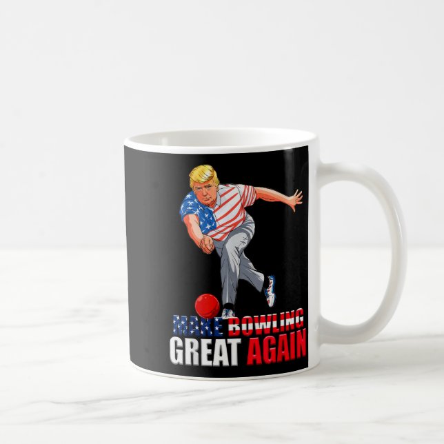Taza De Café Funny Trump Bowling Make Bowling Great Again  (Derecha)