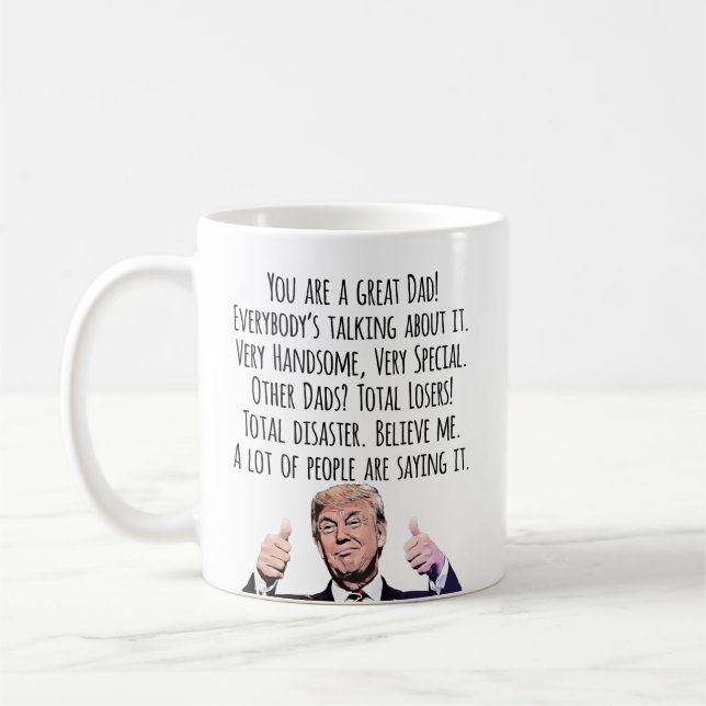 Taza De Café Funny Trump Dad Father’s Day  birthday Christmas (Izquierda)