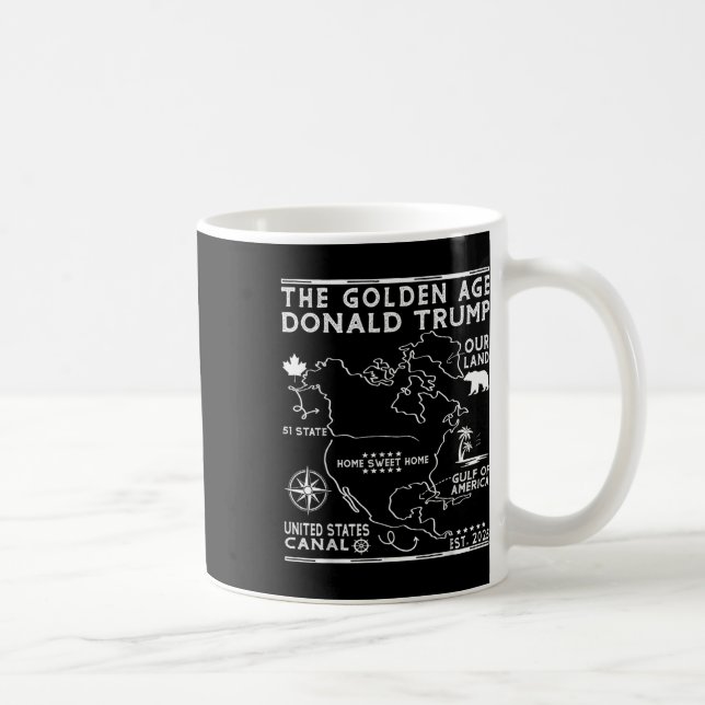 Taza De Café Funny Trump Groenlandia Canal Panamá Canadá México (Derecha)