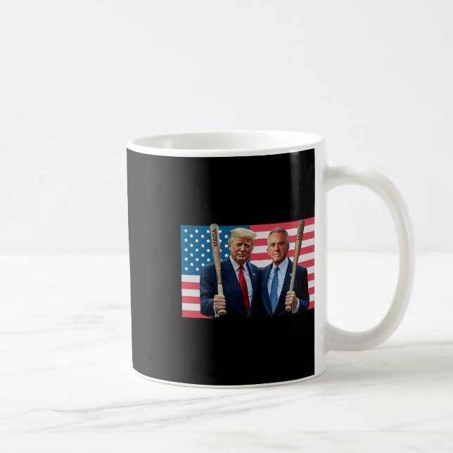 Taza De Café Funny Trump Kennedy Mega Maha Bate De Béisbol Usa  (Derecha)