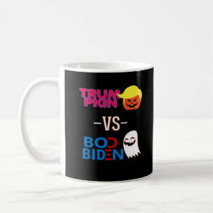 Taza De Café Funny Trumpkin contra Boo Biden Clase de Diseño Ha