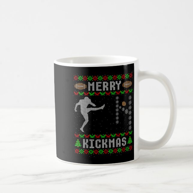 Taza De Café Funny Ugly Christmas Football Srt Team Kicker  (Derecha)