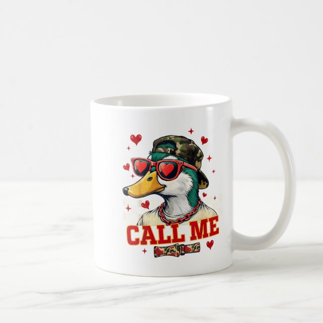 Taza De Café Funny Valentine's Day Boy Duck Hunting Call Me Tod (Derecha)