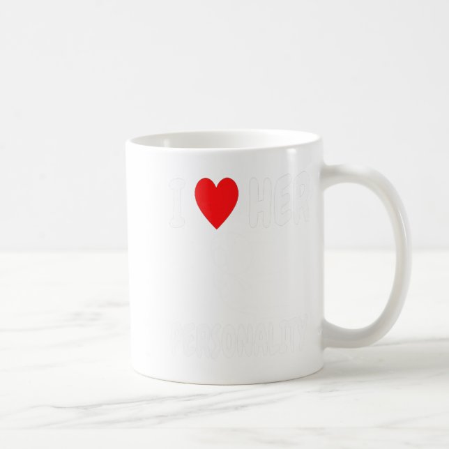 Taza De Café Funny Valentine's Day Couple Matching I Love Her I (Derecha)