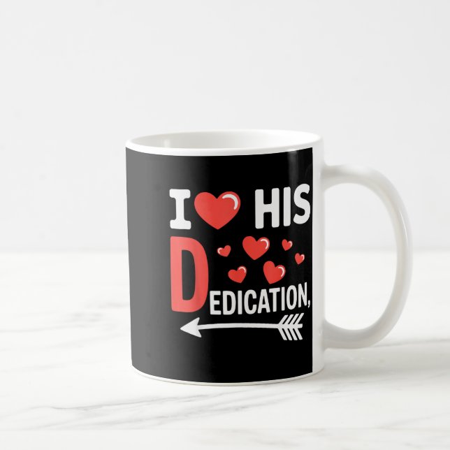 Taza De Café Funny Valentine's Day Couple Matching I Love His D (Derecha)