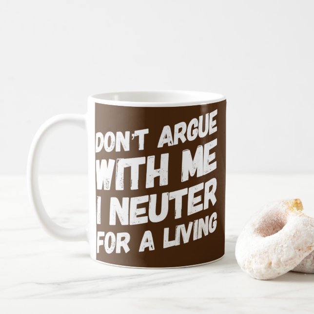 Taza De Café Funny Veterinarian Vet Animal Dog Doctor (Con donut)