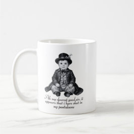 Taza De Café Funny Victorian Baby Boy Print | Humorous Nursery 