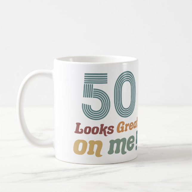 Taza De Café Funny Vintage 50 cumpleaños (Izquierda)