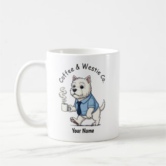 Taza De Café Funny West Highland Whit Dog Business Suit Coffee 